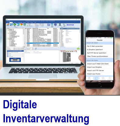Digitale Inventarverwaltung dokumentiert Ihre Inventargter.  Dokument