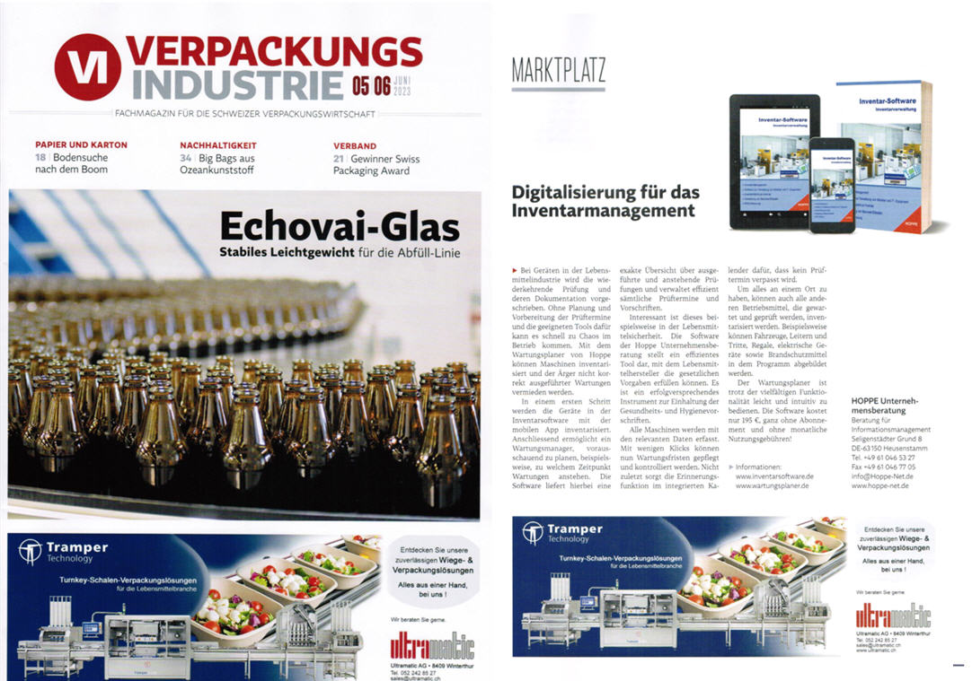 Verpackungs-Industrie  06-2023 B2B Swiss Medien AG Digitalisierung fr das Inventarmanagement