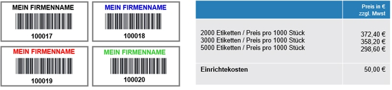 Mylar Inventaretiketten mit Barcode