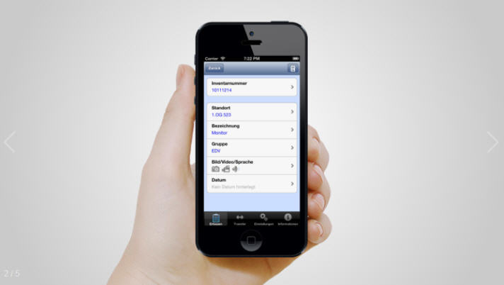 Passende App fr das iPhone. Ideal zu mobilen Ersterfassung oder fr den Inventar-Check