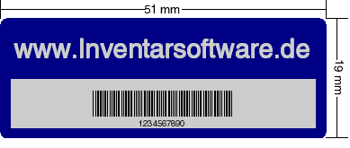 Inventarkennzeichnung Inventur Etiketten mit Barcode RFID