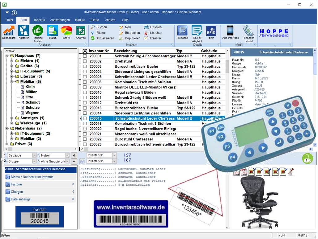 Inventarerfassung: So verwalten Sie Inventargter Inventarverwaltung Komplettpaket, Software