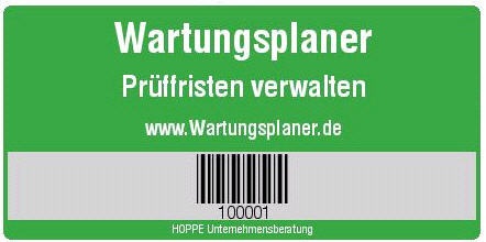 Produkt Informationen Wartungsplaner