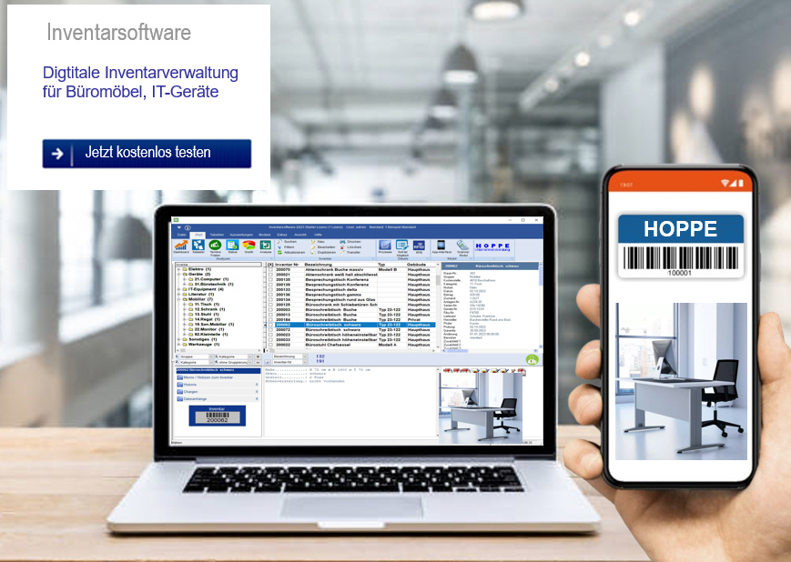 Inventarmanager erfasst und inventarisiert Mbel und Hardware