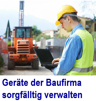 Baugertemanager fr die Baufirma, Bauunternehmer, Baugesellschaft
