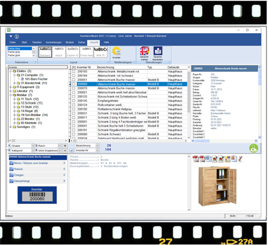 Inventarmanager Video Inventarisierung Büromöbel