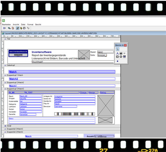 Druckausgabe: Reportgenerator - Layout der Druckausgabe ndern