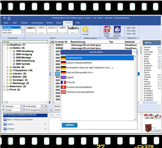 Video Scanner zur Inventarsoftware