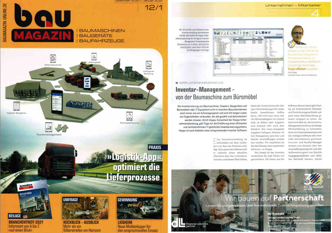 Bau Magazin - Dez/20 - Inventarmanagement von der Baumaschine zum Büromöbel