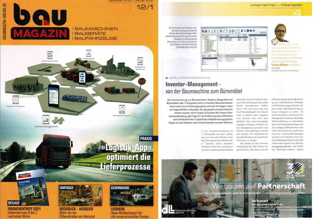 Bau Magazin - Dez/20 - Inventarmanagement von der Baumaschine zum Brombel