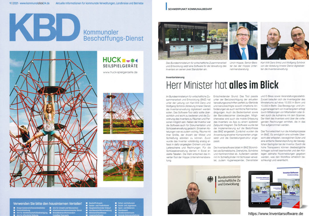 KBD Kommunaler Beschaffungs-Dienst, MUP Verlag Mnchen Inventarmanagement Bundesministerium fr wirtschaftliche Zusammenarbeit und Entwicklung